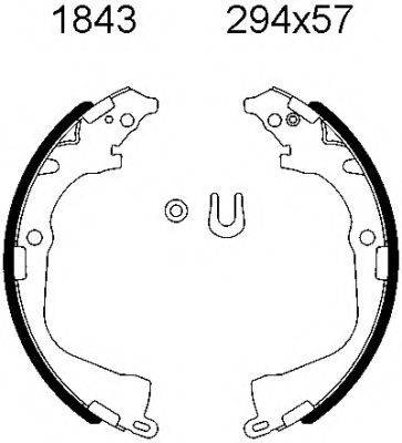 BSF 01843 Комплект гальмівних колодок