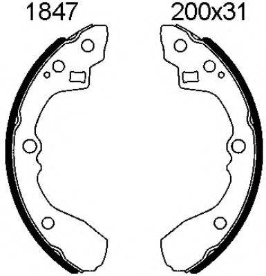 BSF 01847 Комплект гальмівних колодок