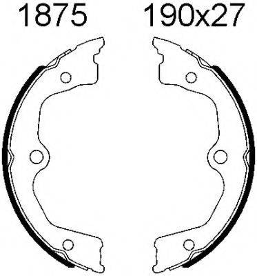 BSF 01875 Комплект гальмівних колодок, стоянкова гальмівна система