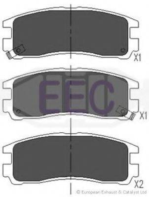 EEC BRP0668 Комплект гальмівних колодок, дискове гальмо