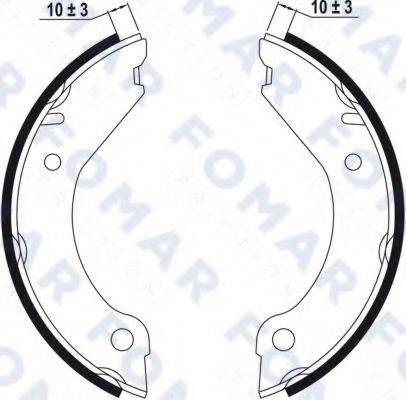 FOMAR FRICTION FO0314 Комплект гальмівних колодок, стоянкова гальмівна система