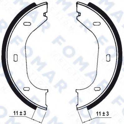 FOMAR FRICTION FO0318 Комплект гальмівних колодок, стоянкова гальмівна система