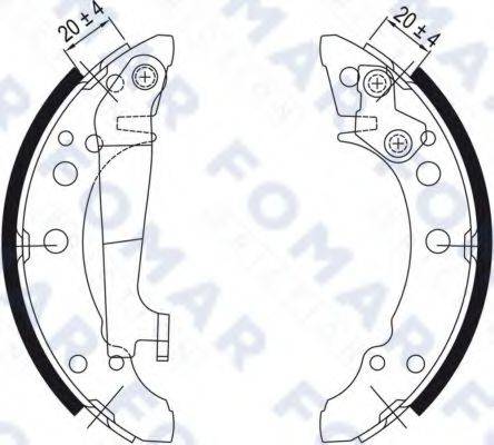 FOMAR FRICTION FO0343 Комплект гальмівних колодок