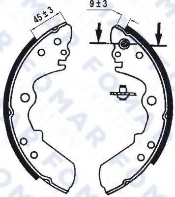 FOMAR FRICTION FO0587 Комплект гальмівних колодок