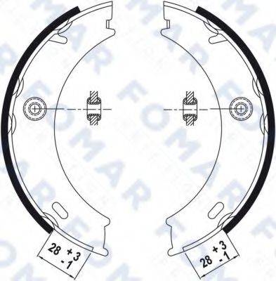 FOMAR FRICTION FO9022 Комплект гальмівних колодок, стоянкова гальмівна система