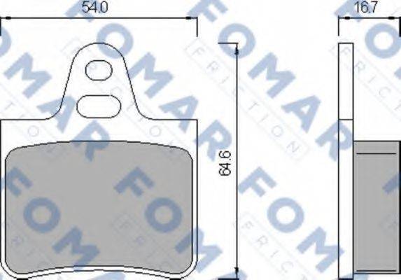 FOMAR FRICTION FO428481 Комплект гальмівних колодок, дискове гальмо