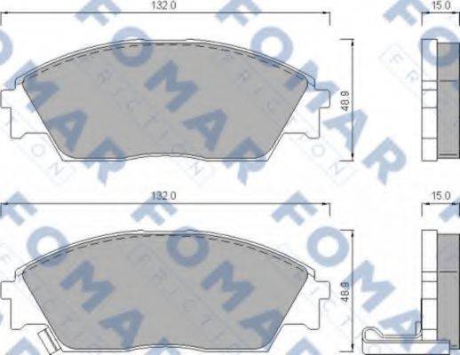 FOMAR FRICTION FO444781 Комплект гальмівних колодок, дискове гальмо