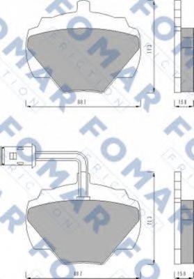 FOMAR FRICTION FO446081 Комплект гальмівних колодок, дискове гальмо