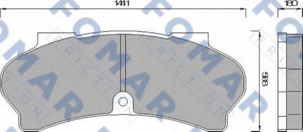 FOMAR FRICTION FO449981 Комплект гальмівних колодок, дискове гальмо