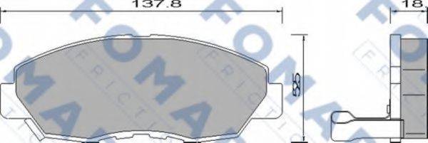 FOMAR FRICTION FO633881 Комплект гальмівних колодок, дискове гальмо