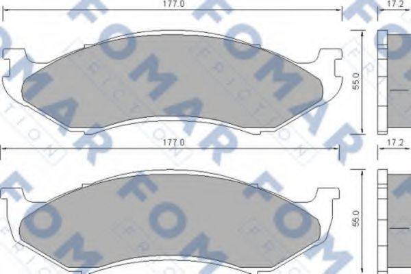 FOMAR FRICTION FO664681 Комплект гальмівних колодок, дискове гальмо