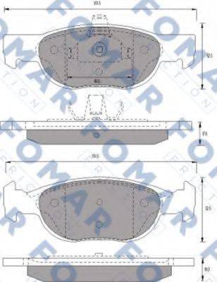 FOMAR FRICTION FO688481 Комплект гальмівних колодок, дискове гальмо