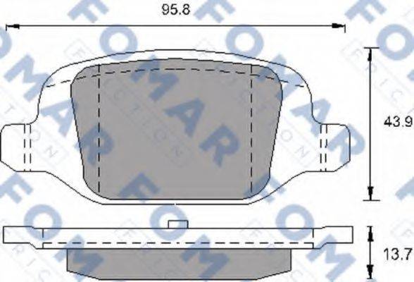 FOMAR FRICTION FO688881 Комплект гальмівних колодок, дискове гальмо