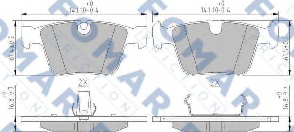 FOMAR FRICTION FO884983 Комплект гальмівних колодок, дискове гальмо