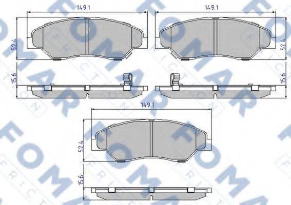 FOMAR FRICTION FO893881 Комплект гальмівних колодок, дискове гальмо