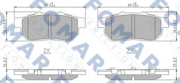 FOMAR FRICTION FO902681 Комплект гальмівних колодок, дискове гальмо