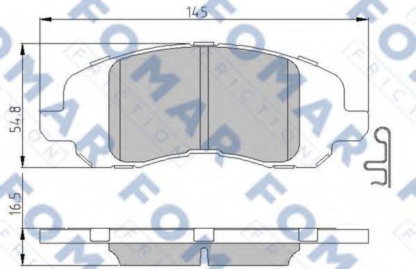 FOMAR FRICTION FO973981 Комплект гальмівних колодок, дискове гальмо