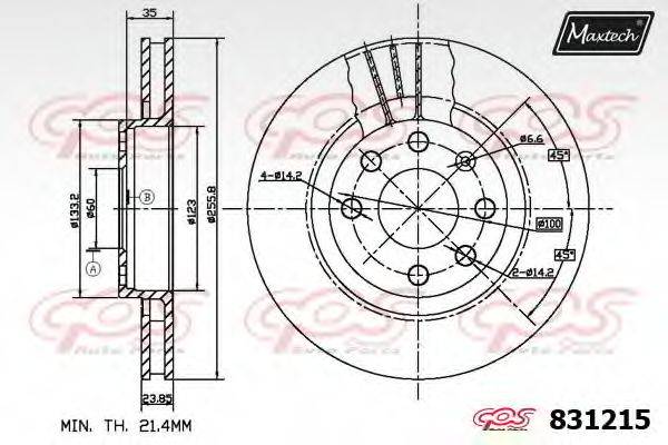 MAXTECH 8312150000 гальмівний диск