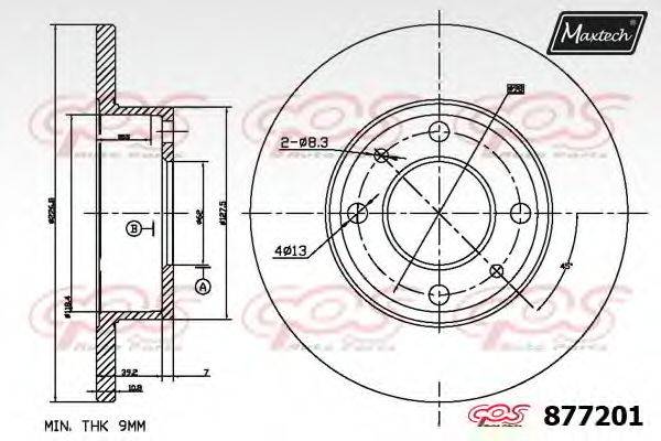 MAXTECH 8772010000 гальмівний диск