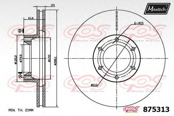 MAXTECH 8753130000 гальмівний диск