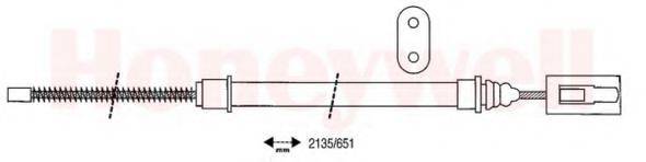 BENDIX 431035B Трос, стоянкова гальмівна система