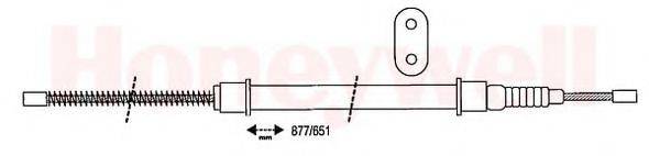 BENDIX 431036B Трос, стоянкова гальмівна система