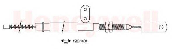 BENDIX 431073B Трос, стоянкова гальмівна система