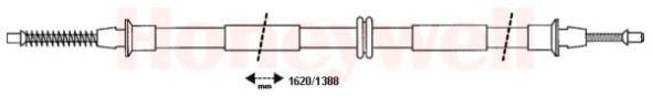 BENDIX 432667B Трос, стоянкова гальмівна система