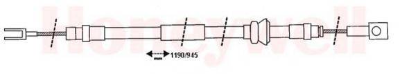 BENDIX 432808B Трос, стоянкова гальмівна система