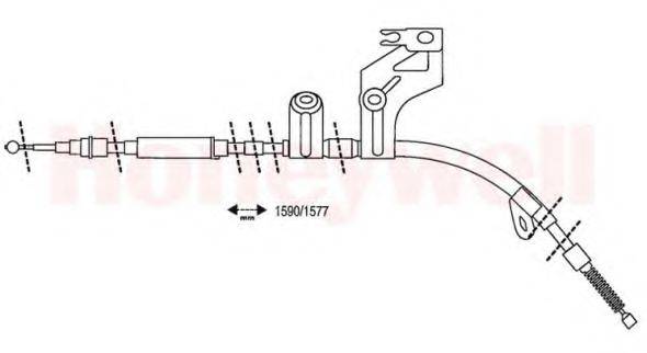 BENDIX 432942B Трос, стоянкова гальмівна система