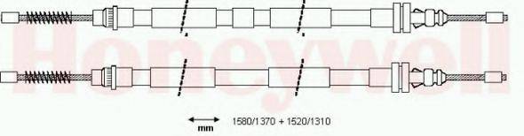 BENDIX 433004B Трос, стоянкова гальмівна система