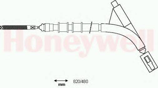 BENDIX 433123B Трос, стоянкова гальмівна система