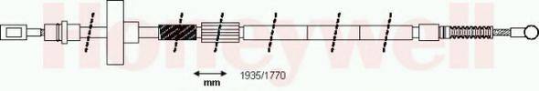 BENDIX 433183B Трос, стоянкова гальмівна система