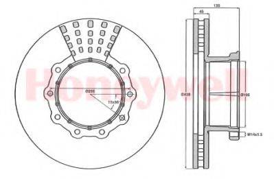 BENDIX 567555B гальмівний диск