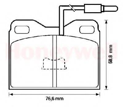 BENDIX 571322B Комплект гальмівних колодок, дискове гальмо