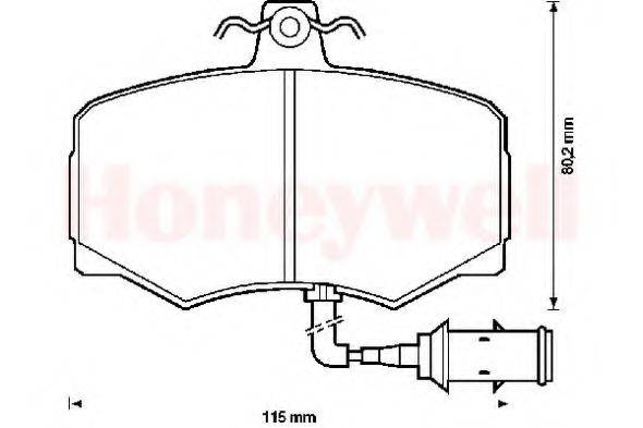 BENDIX 571397B Комплект гальмівних колодок, дискове гальмо