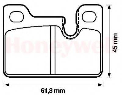 BENDIX 571489B Комплект гальмівних колодок, дискове гальмо