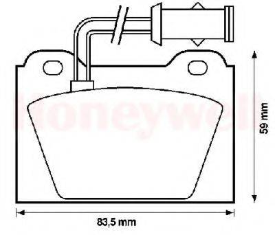 BENDIX 571531B Комплект гальмівних колодок, дискове гальмо