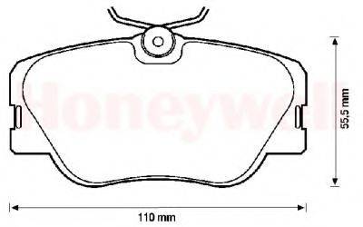 BENDIX 571560B Комплект гальмівних колодок, дискове гальмо