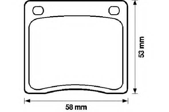 BENDIX 572101B Комплект гальмівних колодок, дискове гальмо