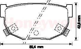 BENDIX 572130B Комплект гальмівних колодок, дискове гальмо