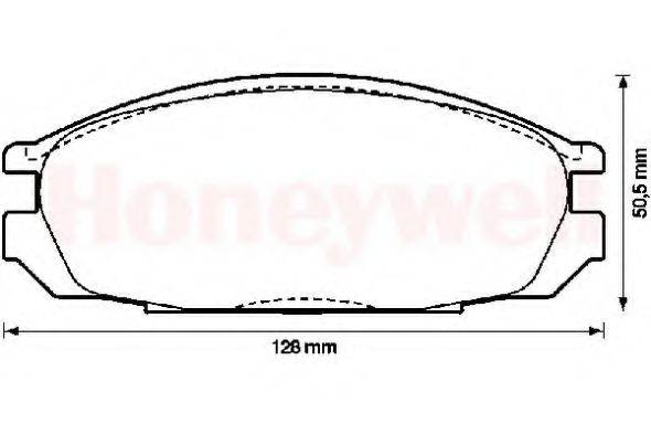 BENDIX 572290B Комплект гальмівних колодок, дискове гальмо