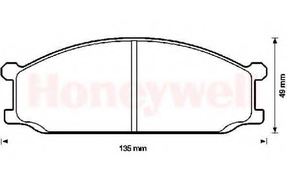 BENDIX 572337B Комплект гальмівних колодок, дискове гальмо