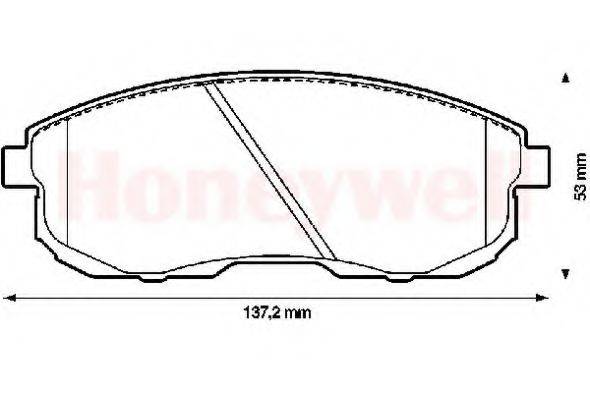 BENDIX 572345B Комплект гальмівних колодок, дискове гальмо