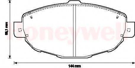 BENDIX 572364B Комплект гальмівних колодок, дискове гальмо