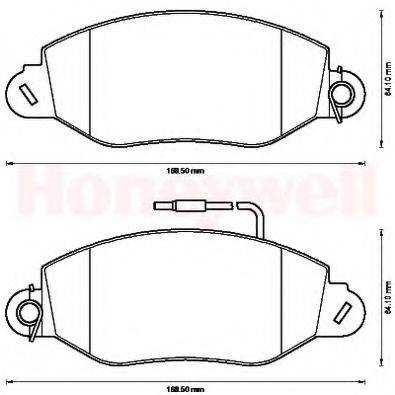 BENDIX 572564B Комплект гальмівних колодок, дискове гальмо