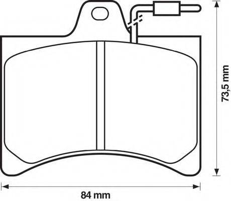 BENDIX 571263B Комплект гальмівних колодок, дискове гальмо