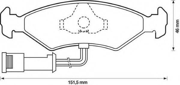 BENDIX 571291B Комплект гальмівних колодок, дискове гальмо