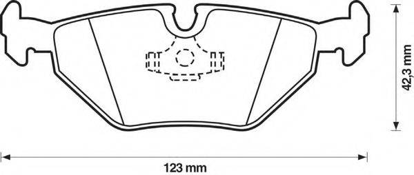 BENDIX 571387B Комплект гальмівних колодок, дискове гальмо