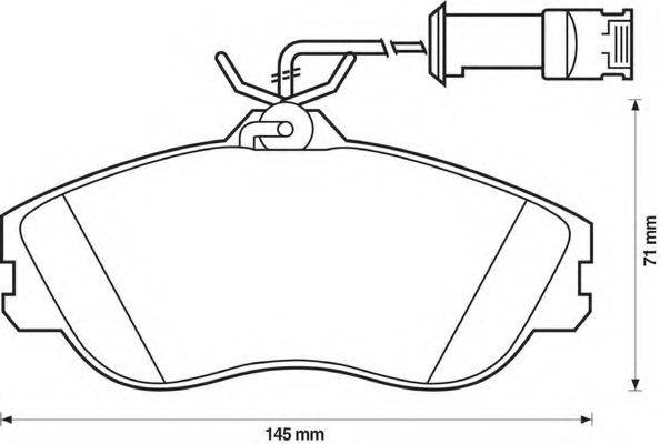 BENDIX 571402B Комплект гальмівних колодок, дискове гальмо